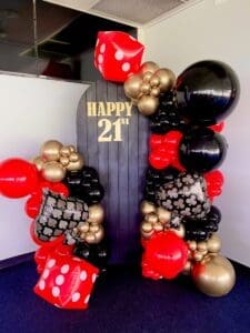 Casino theme balloon display