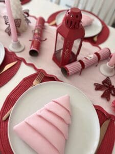Pink Christmas Table Decorations